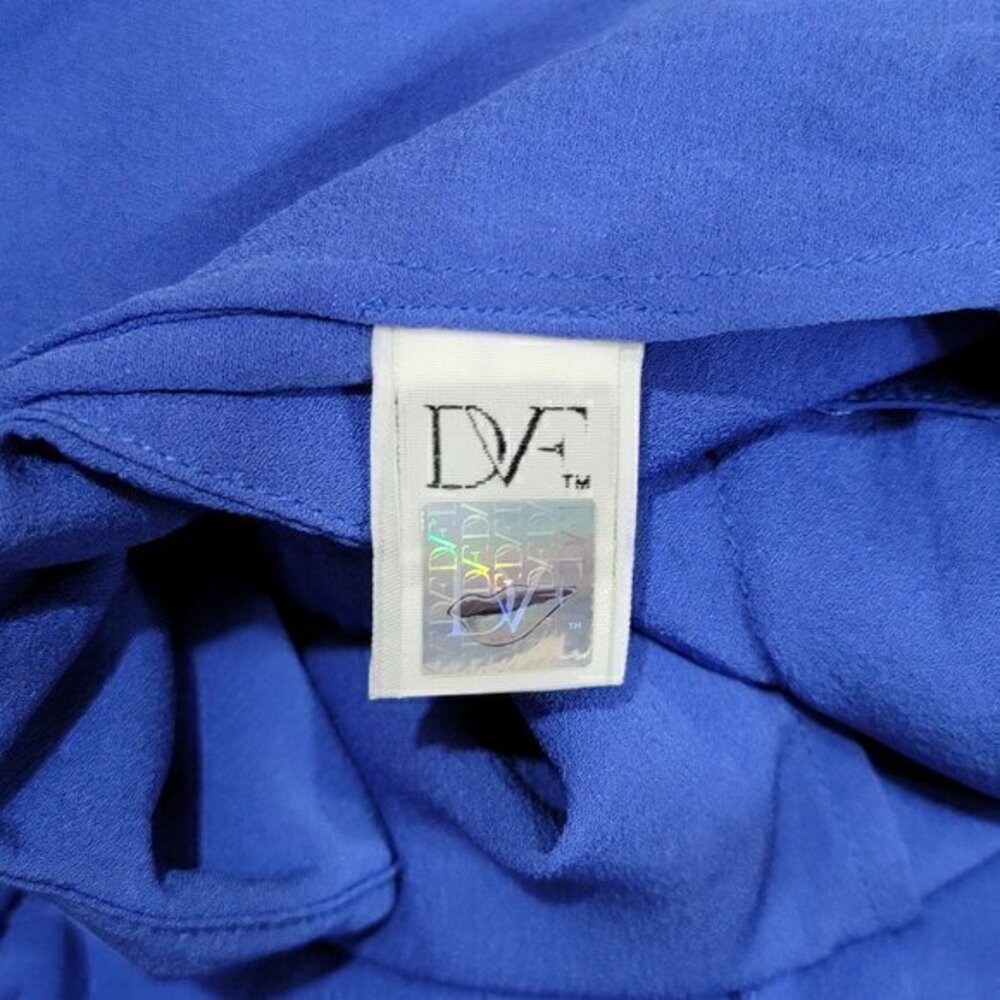 Diane von Furstenberg Landy Silk Top Blouse L - Picture 7 of 8